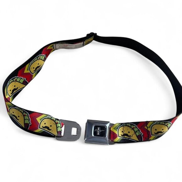 Buckle-Down Adjustable Belt Ford Mustang Buckle Taco Motif Design Seat Belt. - Picture 2 of 8